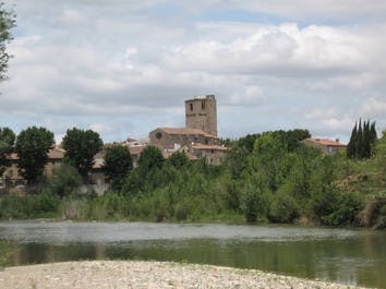 River and monument