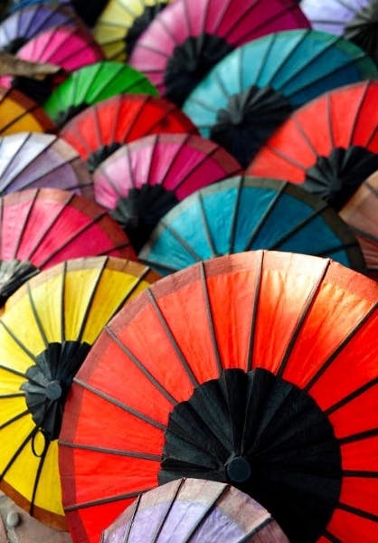 Luang Prabang night market umbrellas