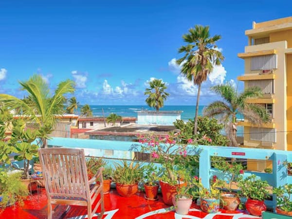 Terrace with ocean view