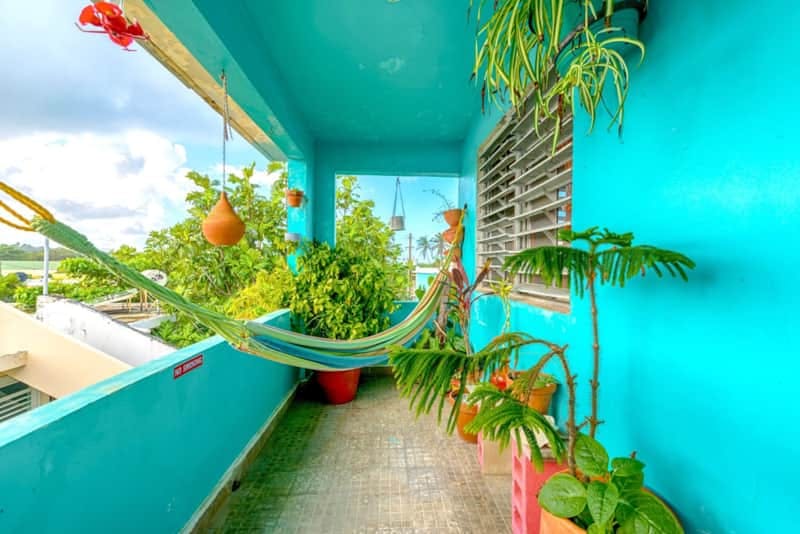 Hammock on Back Patio with view of El Yunque RainForest