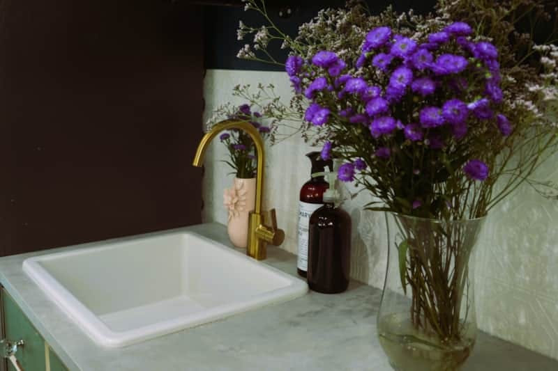 Sink with in-house products