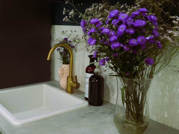Sink with in-house products
