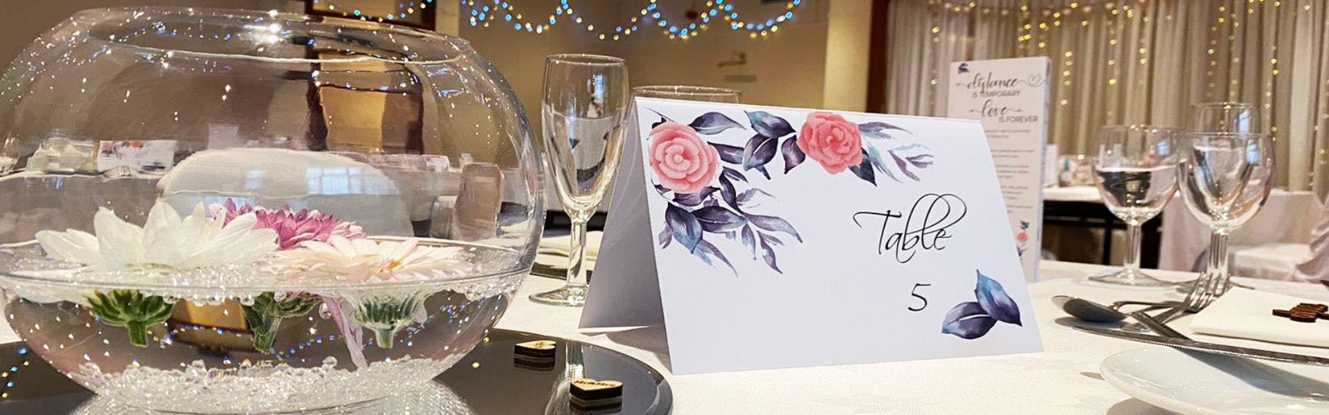 Wedding setup and centre piece