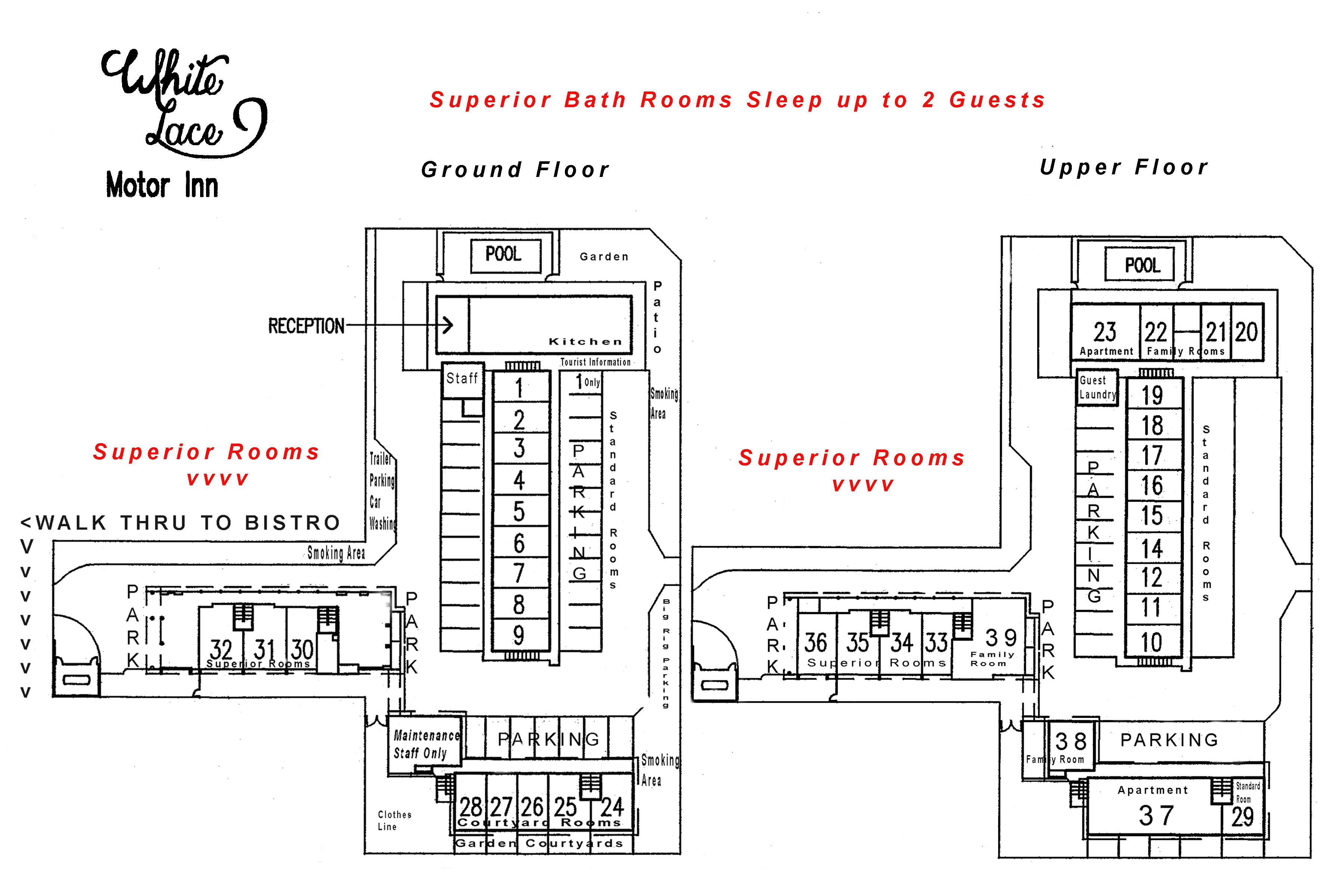 Superior Bath Room site plan White Lace Motor Inn Mackay, Motel near Mackay airport