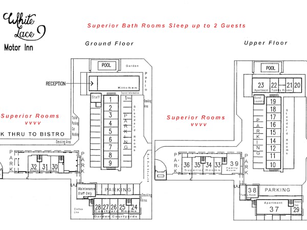 Superior Bath Room site plan White Lace Motor Inn Mackay, Motel near Mackay airport