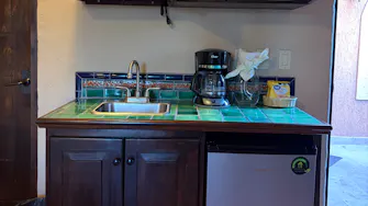 Kitchenette in suites.