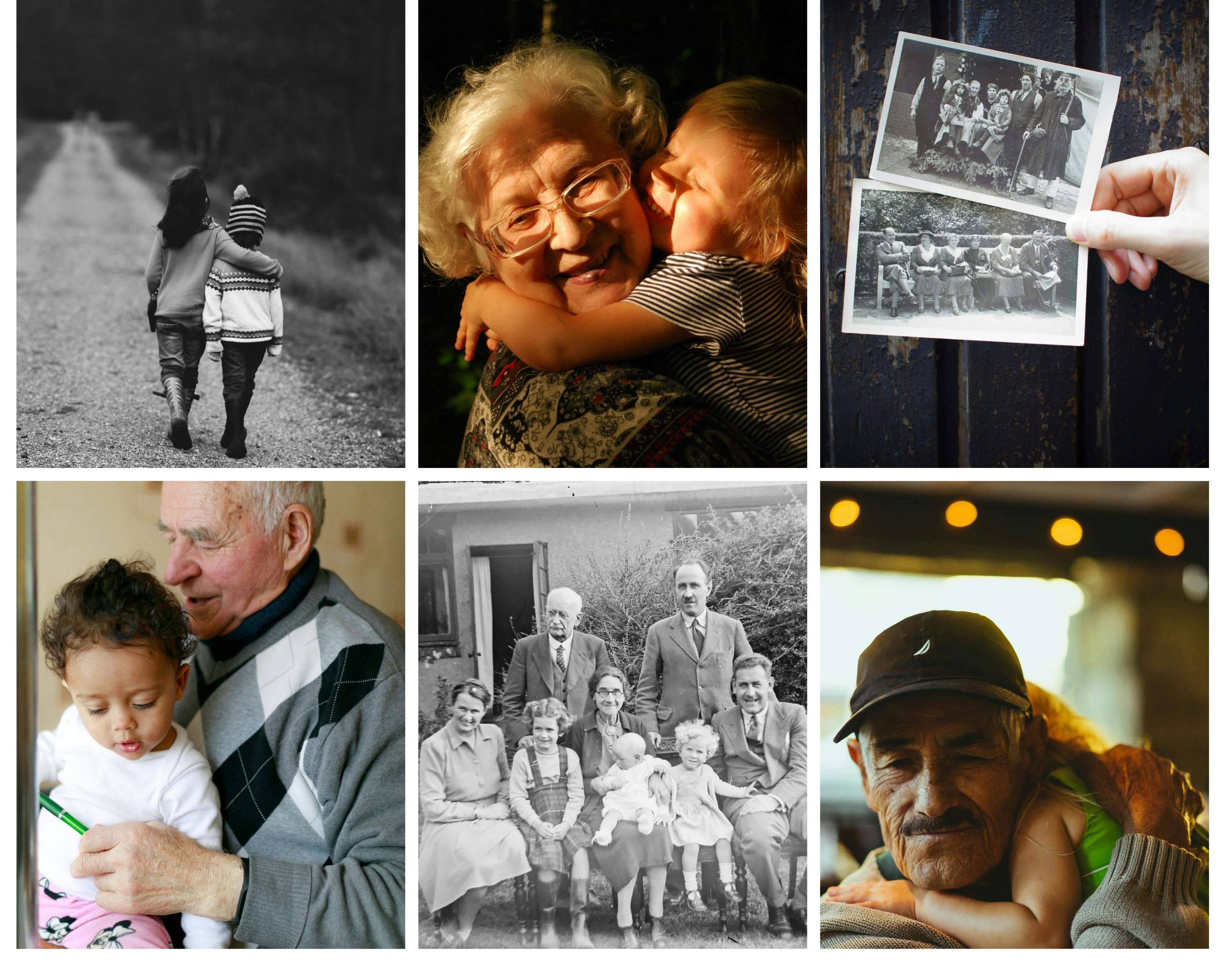 Collage of families.