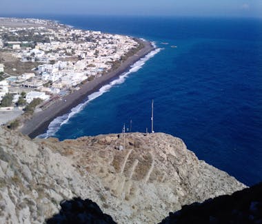 Kamari Beach viewed from Ancient Thira hike