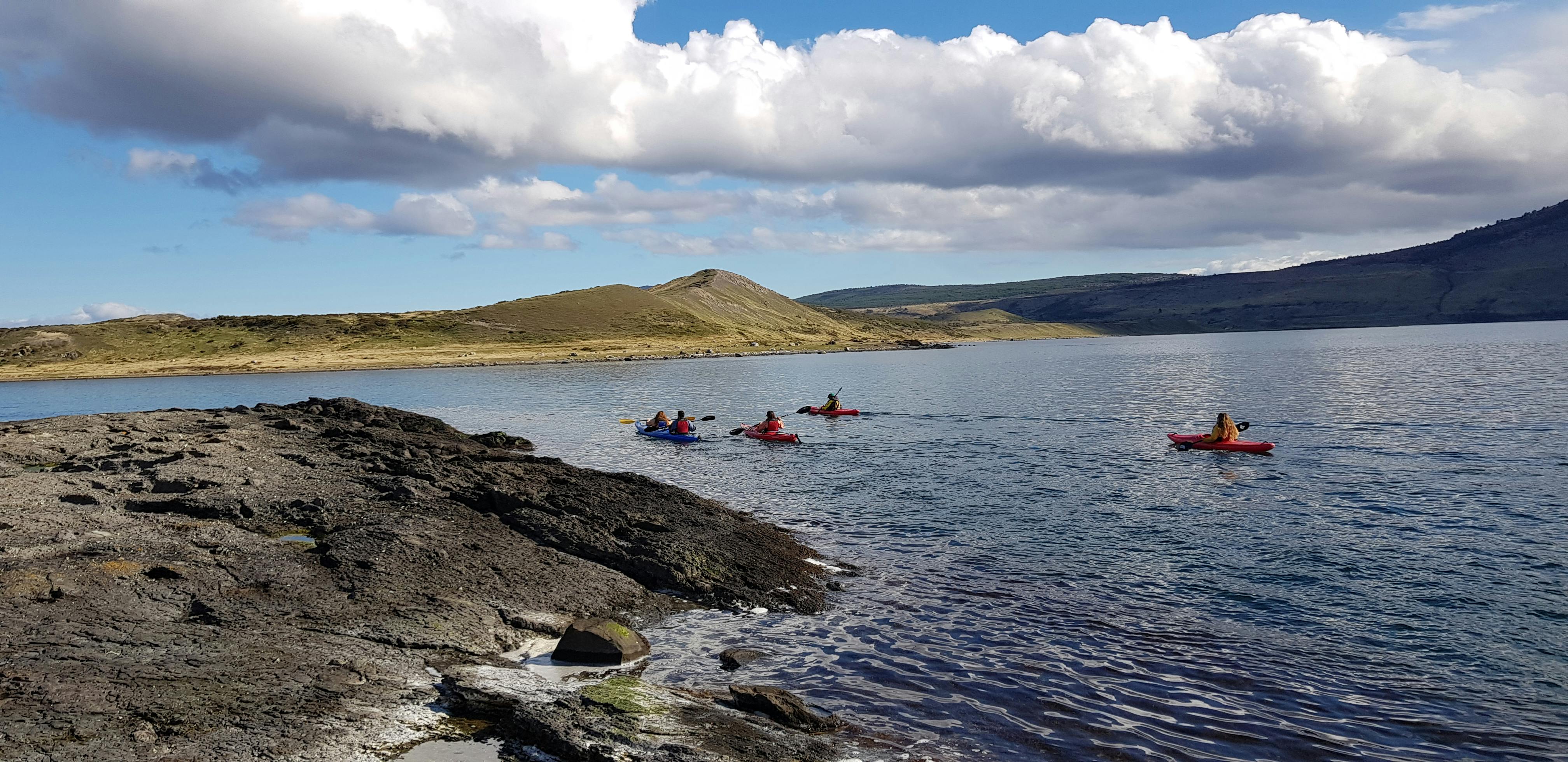 Kayaking in the patagonia.