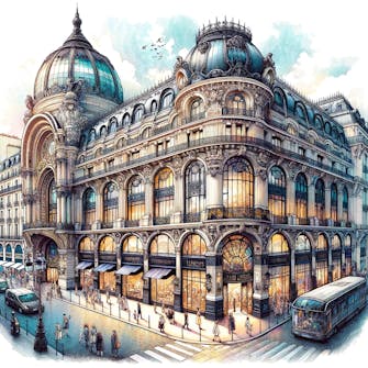 Grands magasins de Paris près de l'Hôtel Migny Opéra