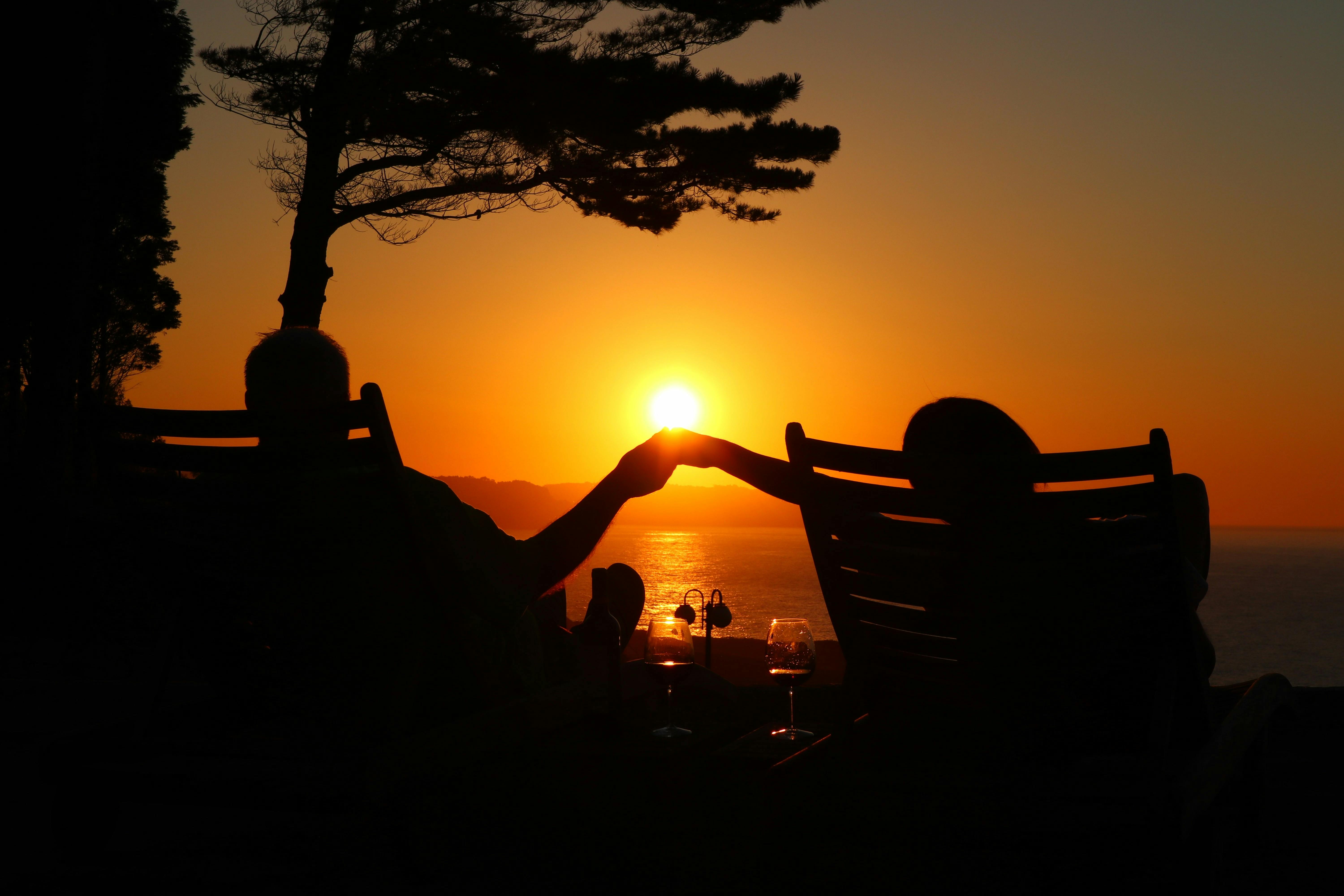 Puesta de sol. Terraza habitación.