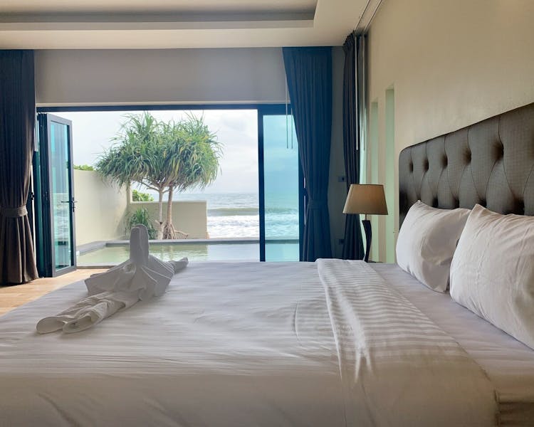 style, wis beach, khanom, nadan beach, villa, beach resort, bed, vacay, new, pink dolphin