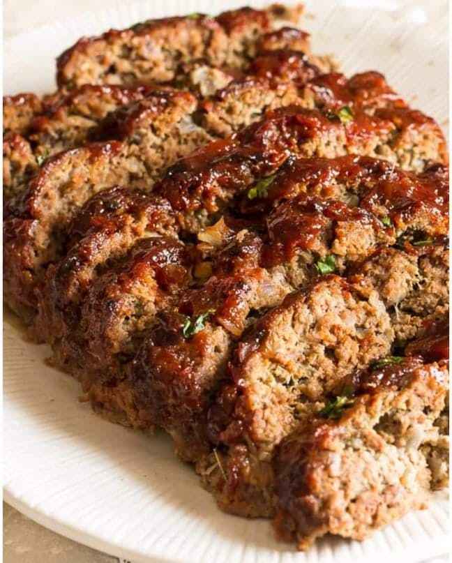 meatloaf made with fresh ground beef from the molena cattle co at wild daisy farm cafe.
