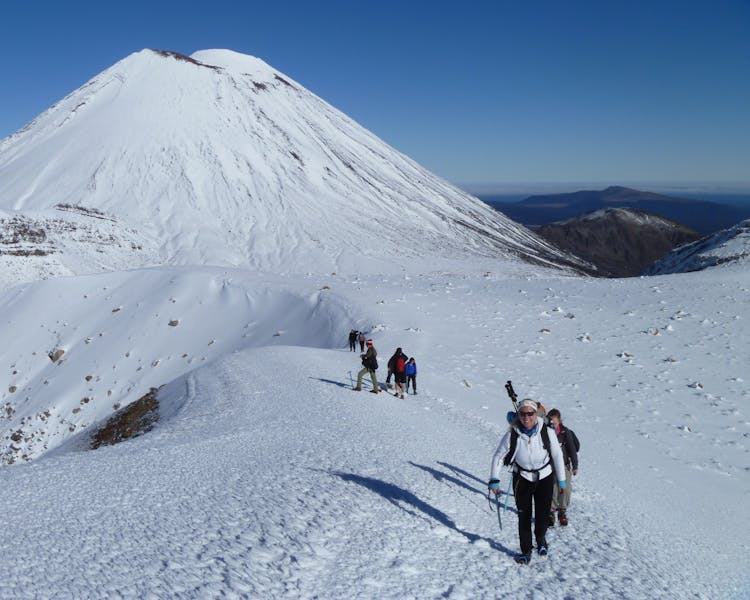 Mount Ngauruhoe on a Guided Winter Hike with Adventure Outdoors.