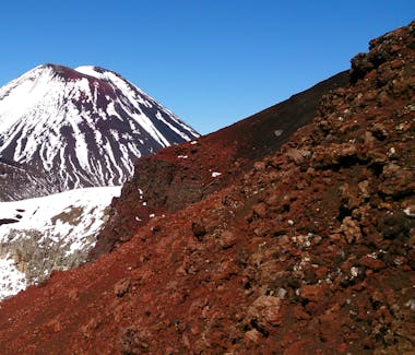 Beautiful Volcanic colours in the Tongariro National Park in Spring time with Adventure Outdoors.
