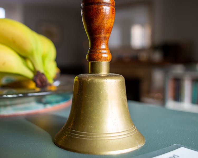 school bell in the Old Schoolhouse Bed and Breakfast in Haltwhistle, Northumberland