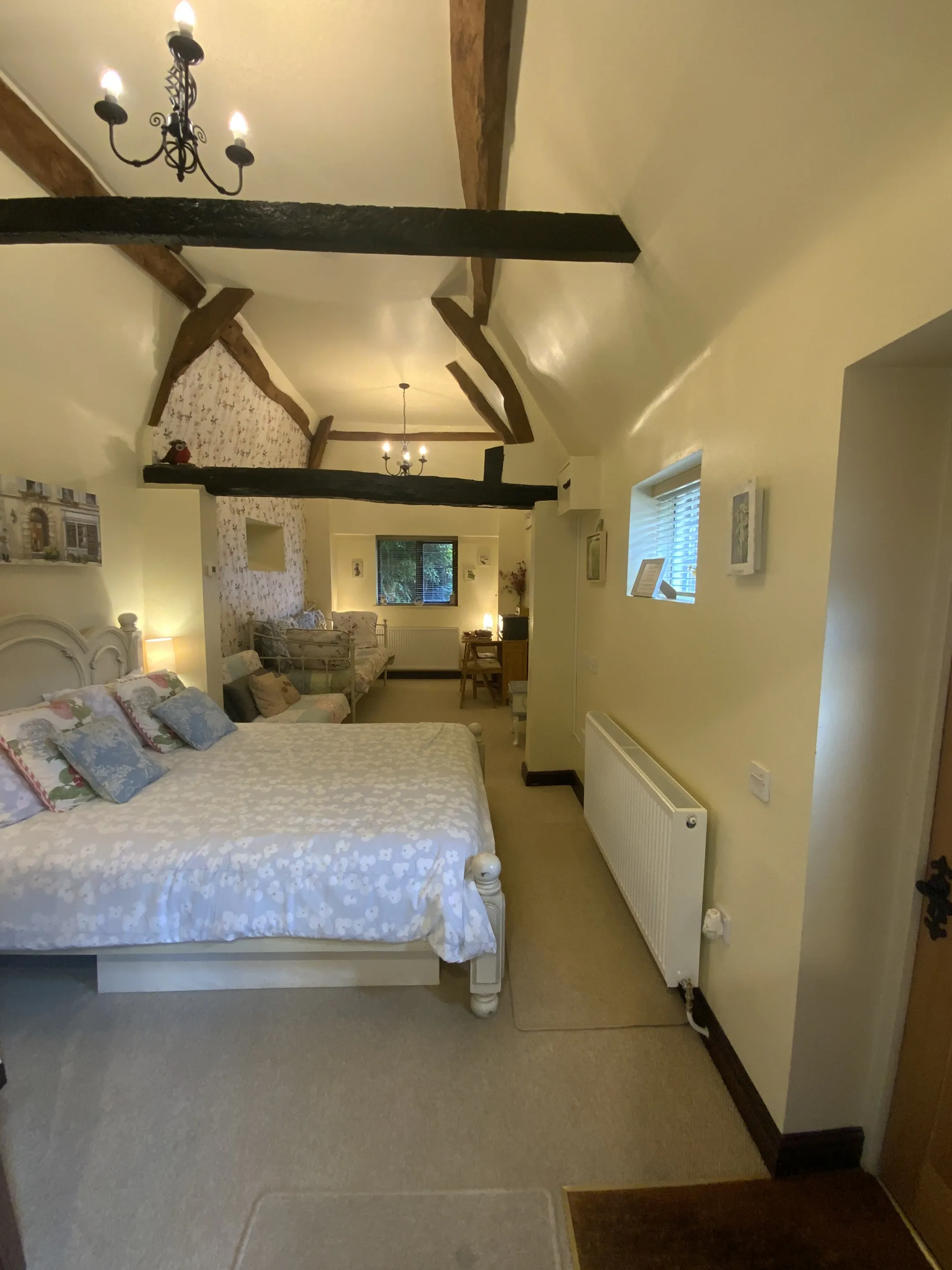 The Smith Family Bedroom viewed from family bathrrom