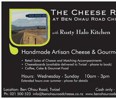 Ben Ohau Rd Cheese, local cheese factory