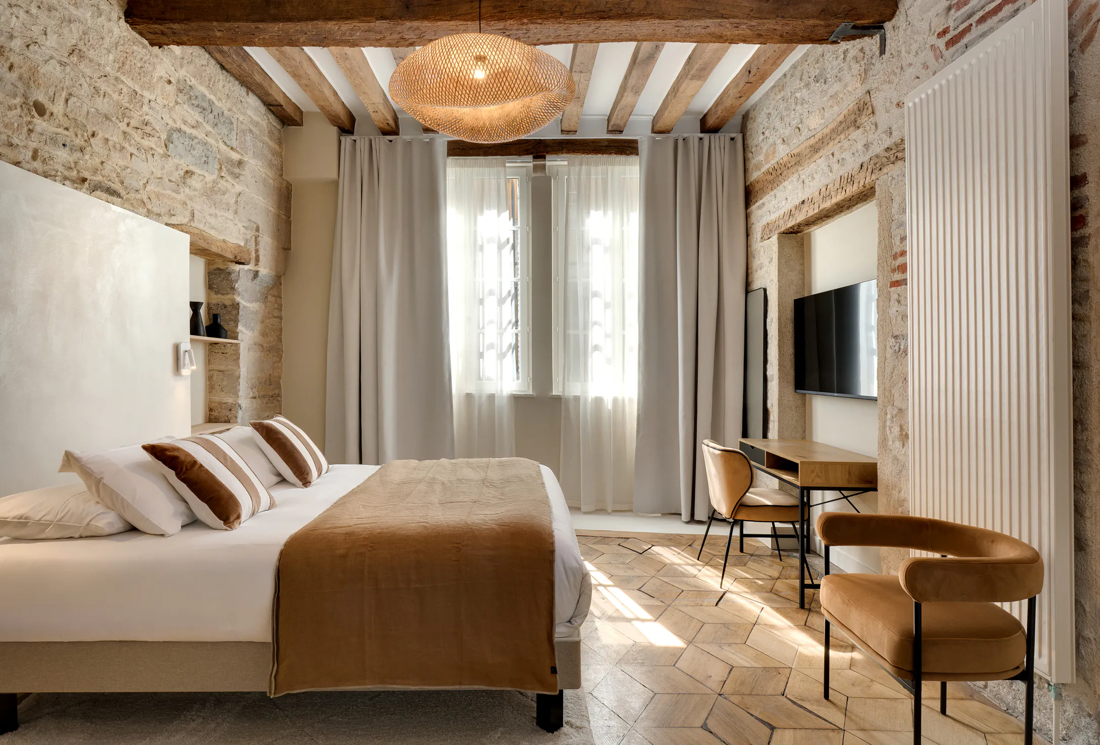 Maison 1642 - Vue d'ensemble de la chambre Gamay