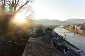 View from Kapuzinerberg, 15 walking minutes from Adlerhof in Salzburg