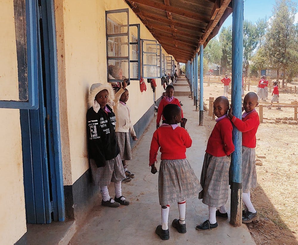Kids at the local school near Olepangi.