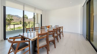 Aventuras Hotel meeting room and table in Loreto Bay