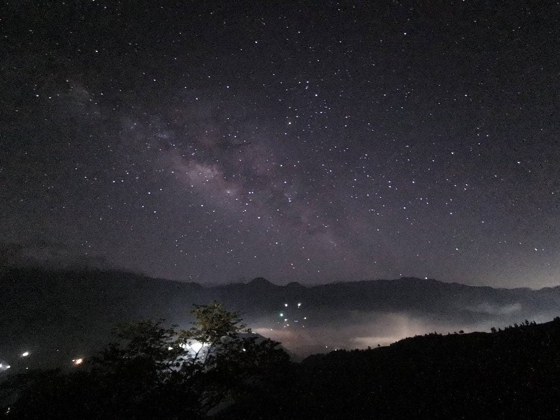 清境民宿清境羊角村前方銀河
