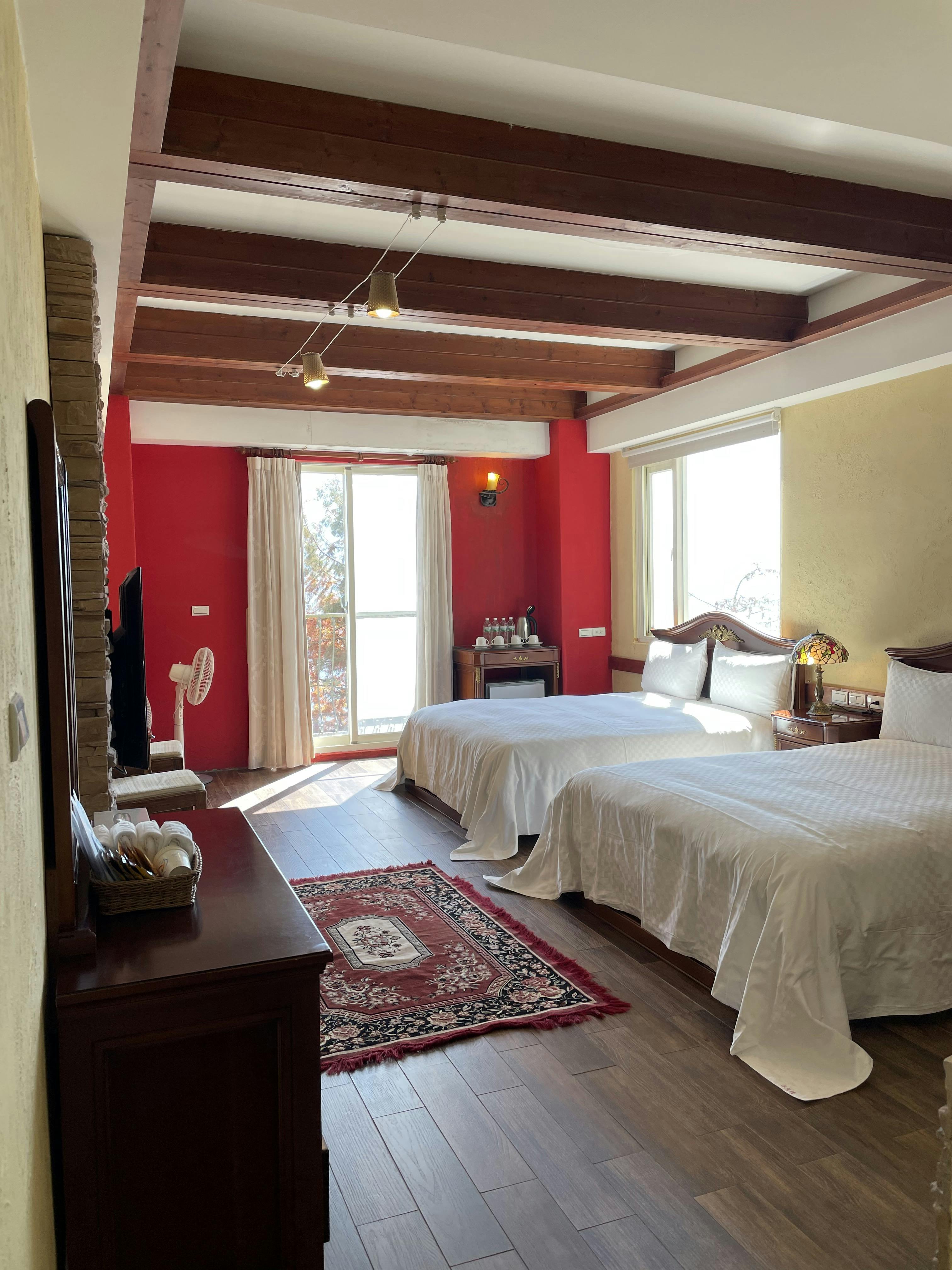 清境羊角村鄉村民宿 - 專為親子設計的寬敞四人房