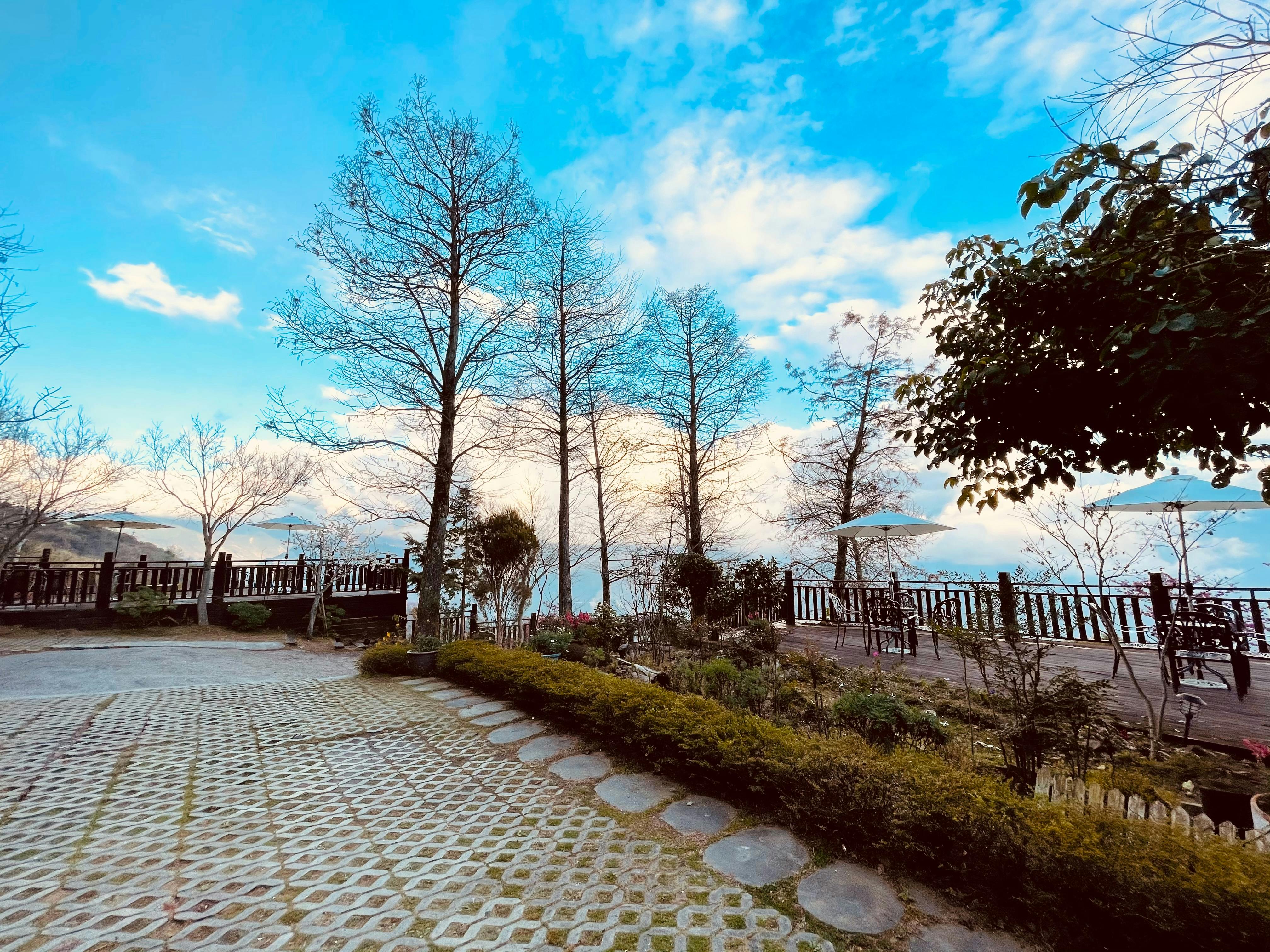 清境民宿清境羊角村庭園或附近景色