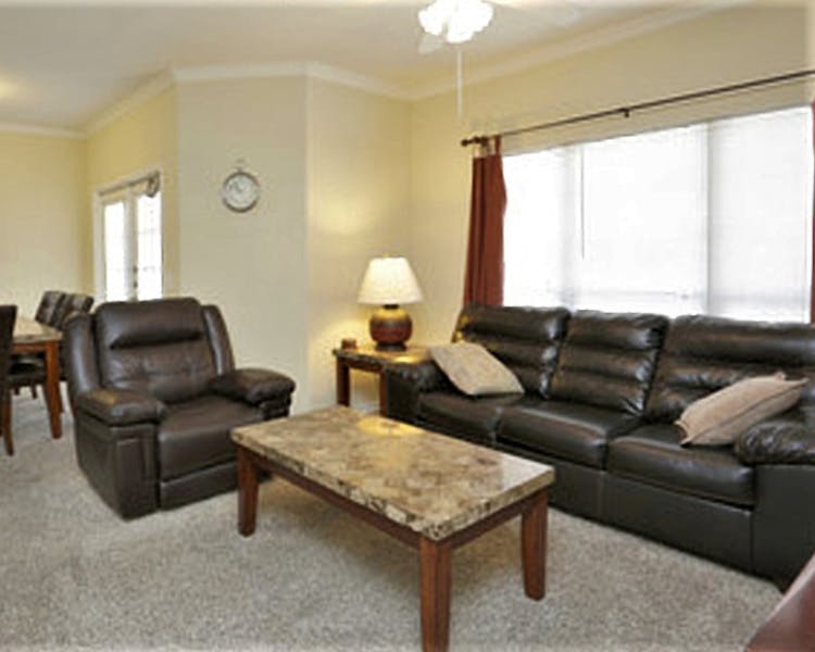 The spacious living room in each reside unit is the perfect place to relax after a long day