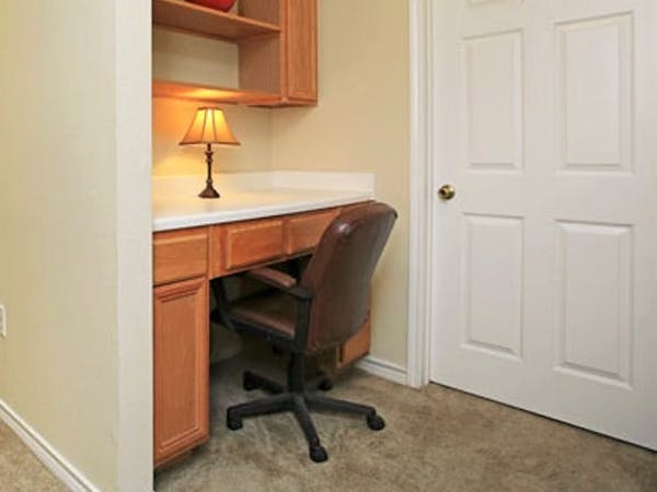 Spacious and practical work desks are standard in every room at The Reside