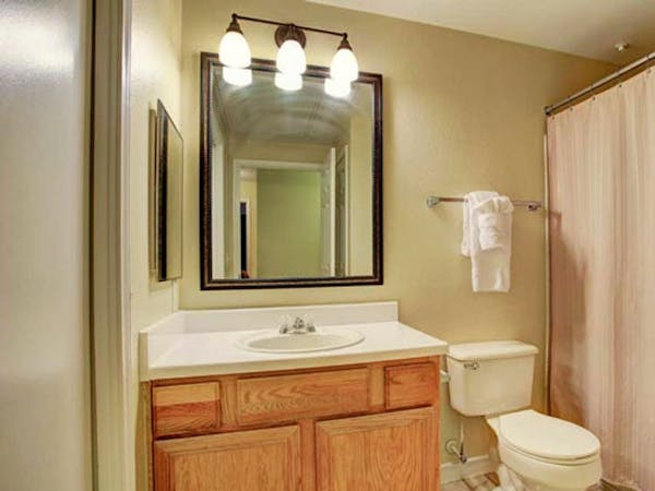 Vanity lighting and spacious bathrooms are just a couple of the conveniences we offer when you are away from home.