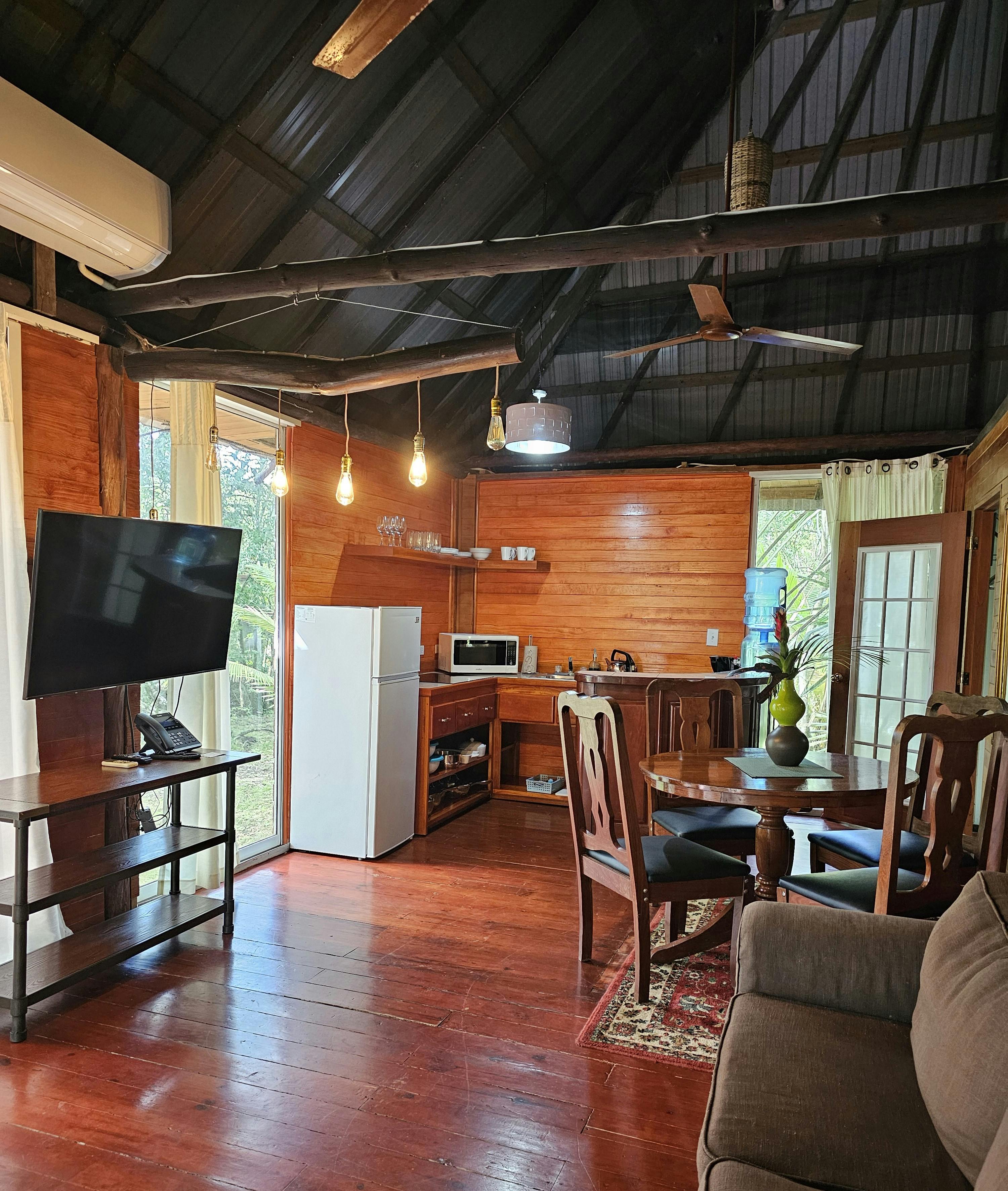Cohune Villa - sitting area and kitchen
