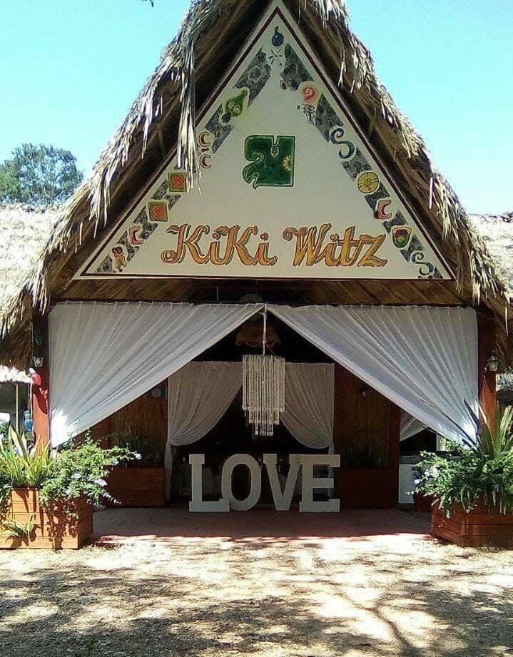 Kiki Witz Restaurant decorated for wedding entrance