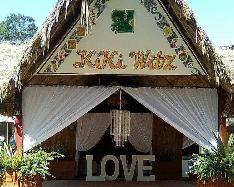 Kiki Witz Restaurant decorated for wedding entrance