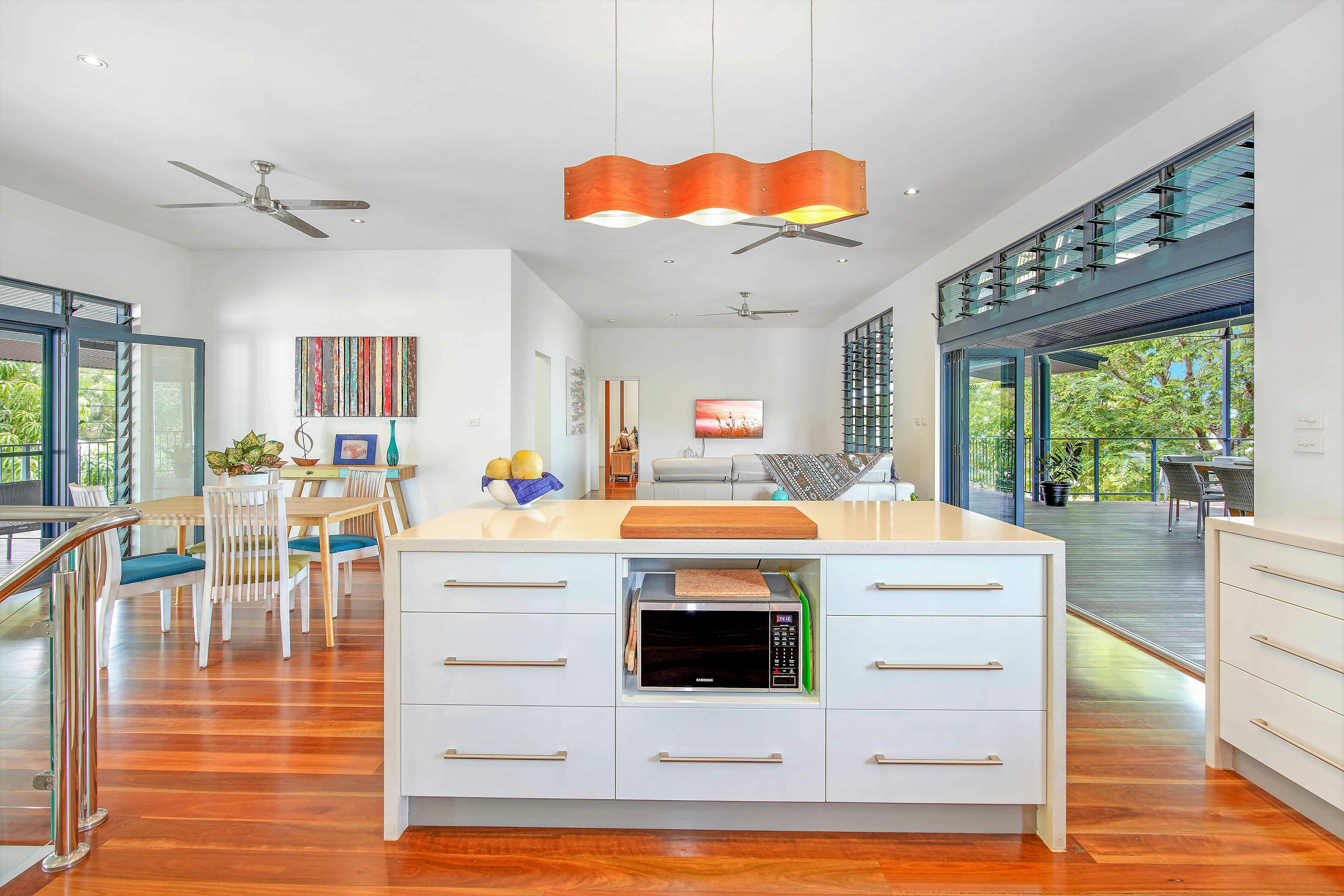 Cooking with a View in Beach House Kitchen