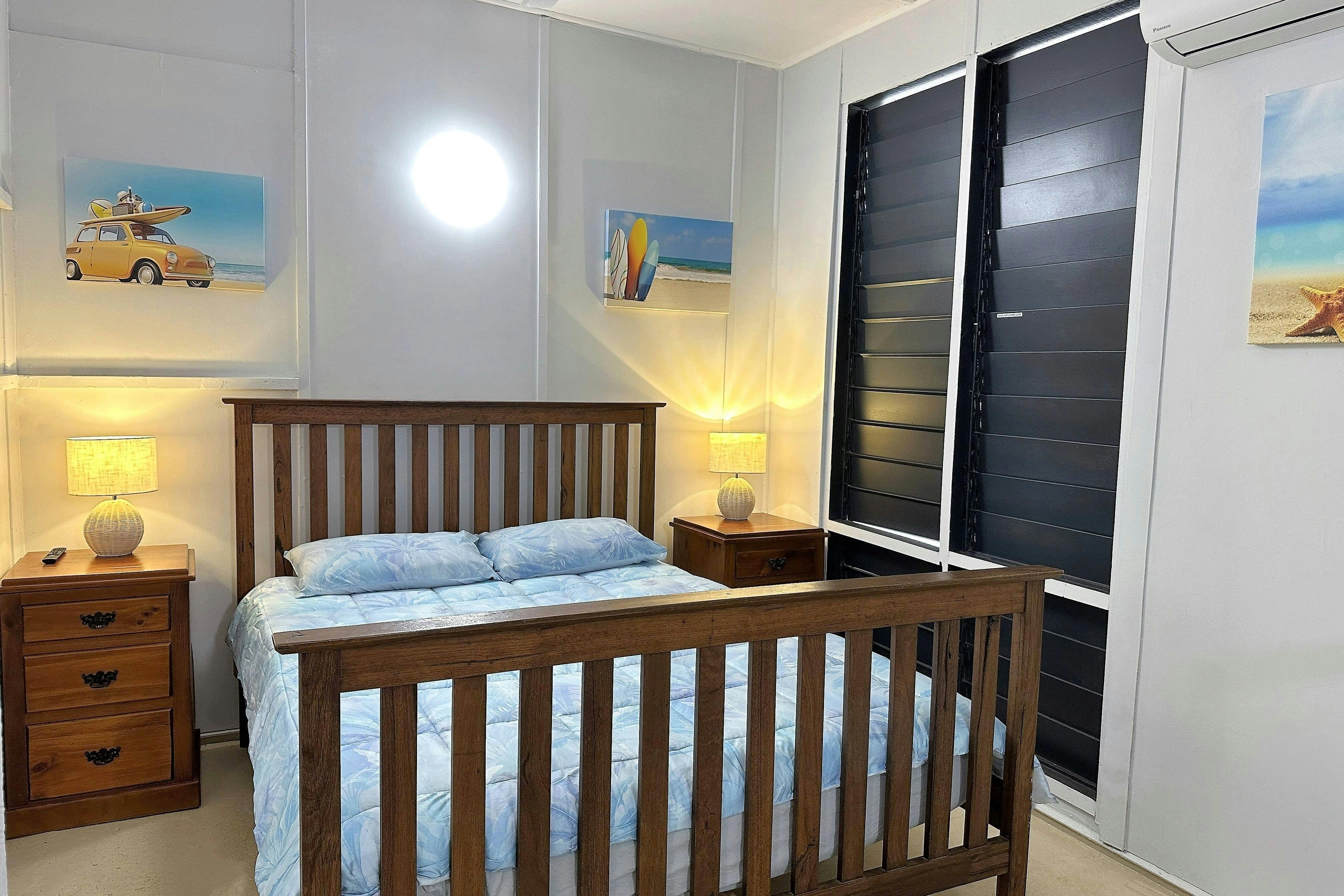 Self-Contained Unit at Golden Sands Retreat, Wagait Beach, NT, Queen Bed