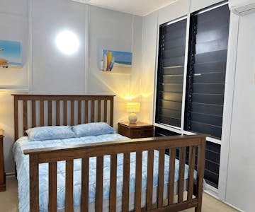 Self-Contained Unit at Golden Sands Retreat, Wagait Beach, NT, Queen Bed