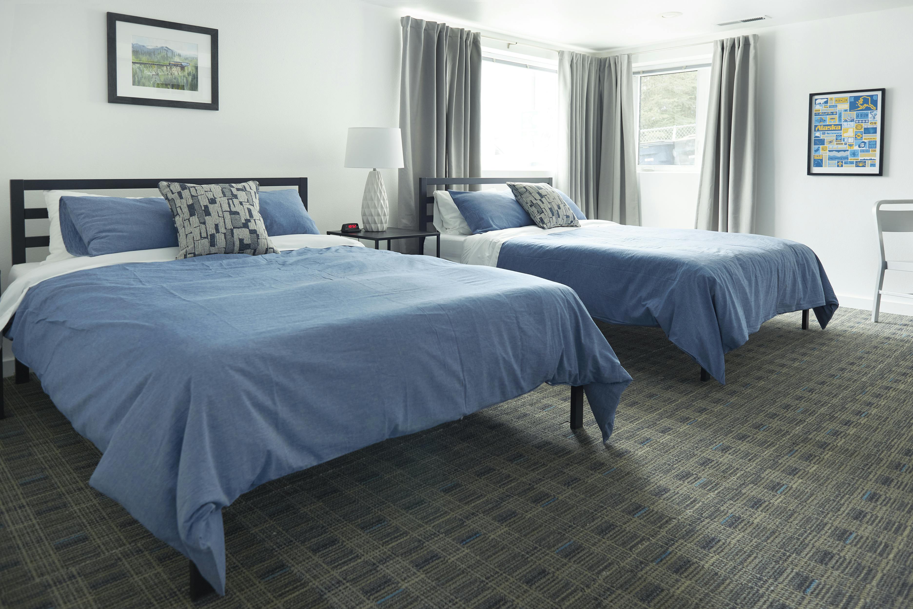 Two queen beds, ensuite bathroom.