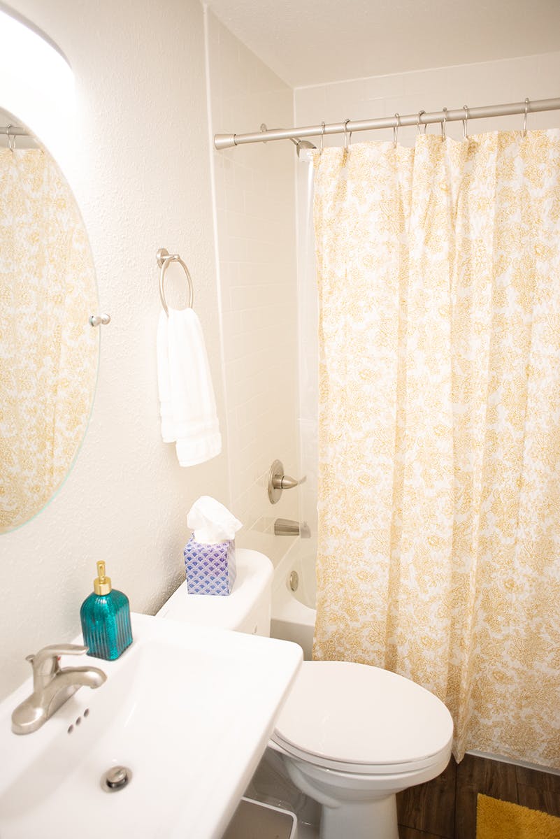 Two bedroom, two bathroom daylight basement with laundry facilities.