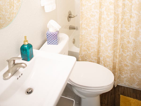 Two bedroom, two bathroom daylight basement with laundry facilities.