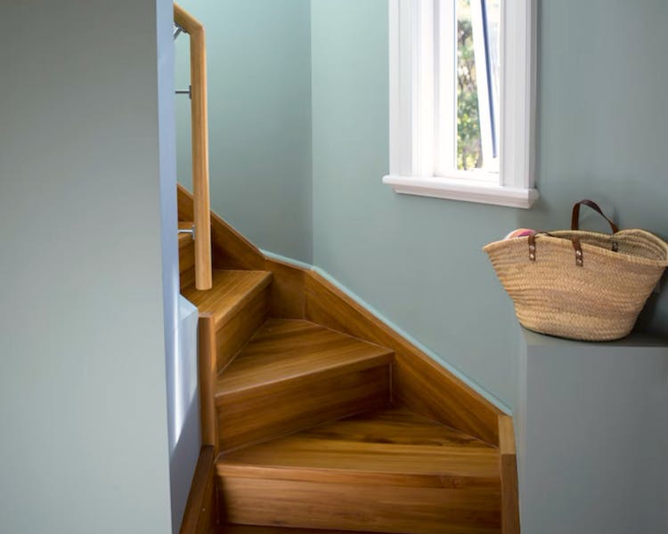 Stairs leading to bedroom 2 on the upper level - Estuary Terrace Suite, 970 Lonely Bay Lodge