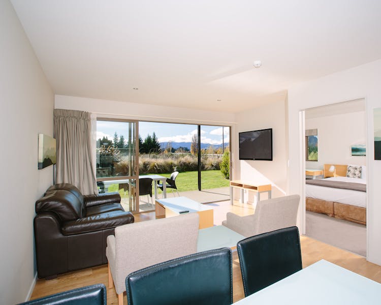 Modern and inviting two-bedroom apartment at Oakridge Resort, perfect for families or groups with a separate living area and