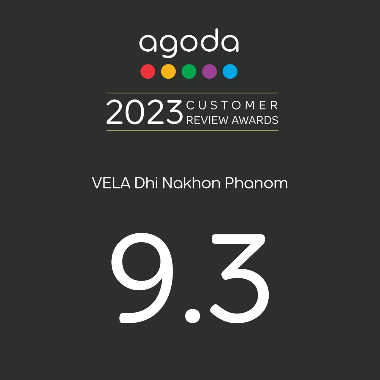 AGODA Customer Review Awards 2023 - VELA Dhi Nakhon Phanom