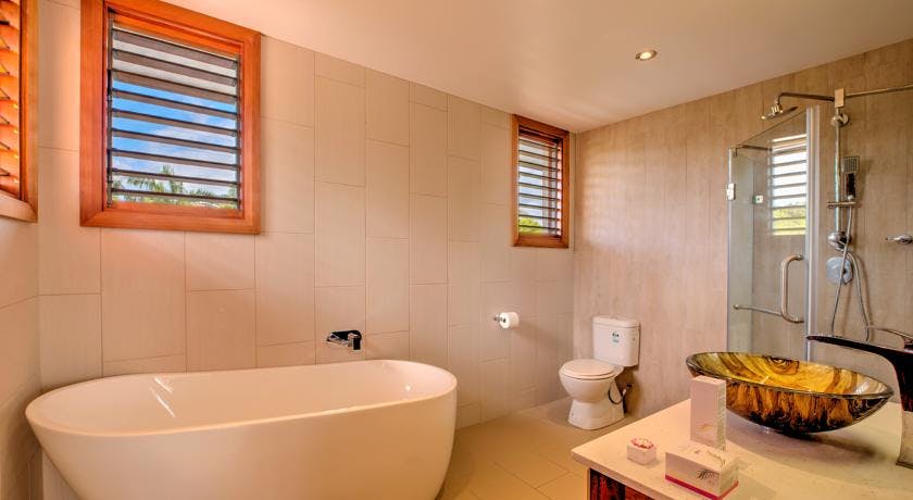 beachfront boutique hotel coral coast fiji private villa garden view bath romantic escape