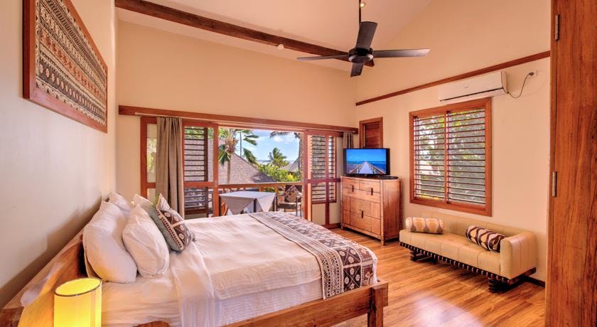 beachfront boutique hotel coral coast fiji private villa garden view bath romantic escape