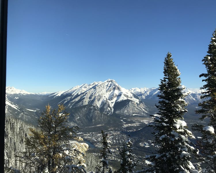 Cascade Mountain view from Sulfur Mountain in Banff