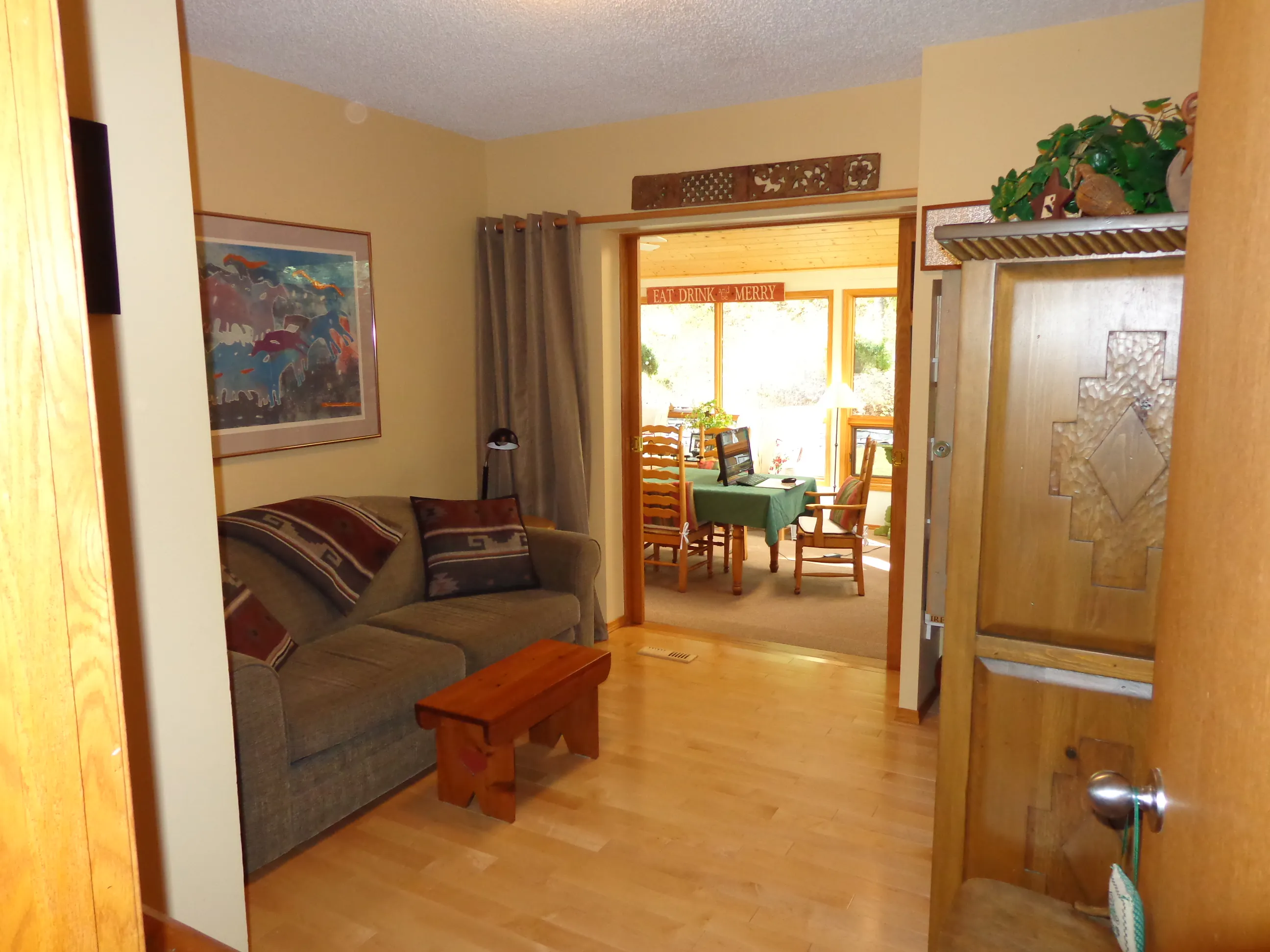 Garden View suite includes this private den with sofa bed