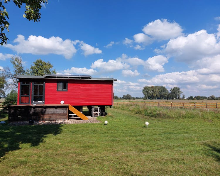Red Wagon bungalow for luxury camping