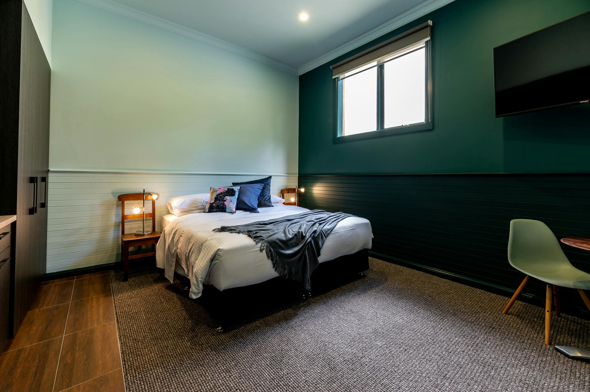 Bright apartment with light flooding through the window